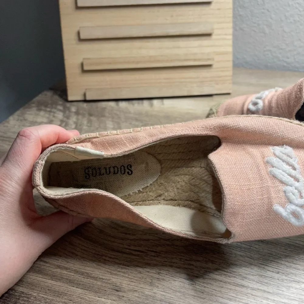 Soludos Dusty Rose Ciao Bella Espadrille Slip Ons